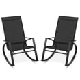 thumbnail image 1 of Gymax 2 PCS Patio Rocking Chairs w/ Ergonomic Backrest Seat Safe Stoppers for Backyard, 1 of 9