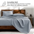 thumbnail image 3 of Bare Home Ensemble Literie Chinée 7 Pcs, Grand Lit, Bleu Foncé Chiné, 3 of 5
