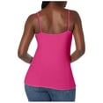 thumbnail image 3 of Hiiyo Women's Spaghetti Strap Camisole with Built-In Bra Summer Tank Top, Sizes S-6XL, 3 of 5