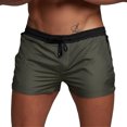 thumbnail image 1 of Shorts de Sport Solides pour Hommes, Shorts Classiques à Taille Patchwork, Shorts de Course à Séchage Rapide, Shorts Confortables à Taille Élastique, Shorts de Basketball Tendance pour l'Extérieur, Bas d'Entraînement Décontractés pour le Gym, 1 of 5