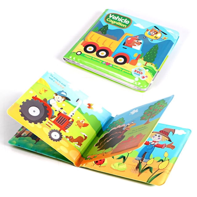 Meitianfacai Soft Baby Bath Book Educational Toy Bath Book + Plastic Coated