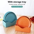 thumbnail image 3 of 8Pcs Lightweight Plastic Plates Unbreakable Reusable Dinner Plates Dishwasher Safe Colorful Plates for Kitchen Everyday Camping Plates, 3 of 8