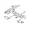 thumbnail image 2 of STARTECH 6FT (1.8M) USB MULTI-CHARGING CABLE, USB-A TO LIGHTNING/USB-C/MICRO-USB, 2 of 9