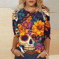 thumbnail image 1 of QIPOPIQ T-Shirts Décontractés pour Femmes à Manches 3/4 Col Rond Mignons Tuniques Hauts T-Shirts Basiques Blouses Coupe Ample Chandail à Enfiler Liquidation, 1 of 1