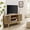 Oak, variant on Modway Render Mid-century Modern Low Profile corner Media TV Stand in Wal, 15 x 46 x 23