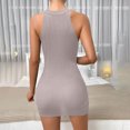 thumbnail image 4 of Gspmoly Robes d'Été, Mode Femmes Aguichant Été Décontracté Uni Camis Sans Manches Gilet Robe Mini Robes Formelles pour Femmes Liquidation, 4 of 4