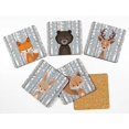 thumbnail image 2 of Inkdotpot Ensemble de 6 sous-Verres à Boisson Faciles à Nettoyer Base en Liège Carrée de 4 Pouces - Réutilisable - Animaux, 2 of 8