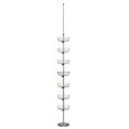 thumbnail image 1 of Household Essentials 2197-1 Floor to Ceiling Adjustable 6-Tier Revolving Shoe Rack with Basket - Silver, 1 of 4