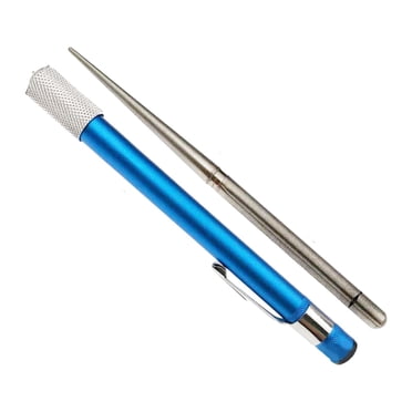 jinwen Canne d'Affûtage de Diamants Équipement pour Activités de Plein Air Camping Pêche Hameçon Bleu et Tête Simple