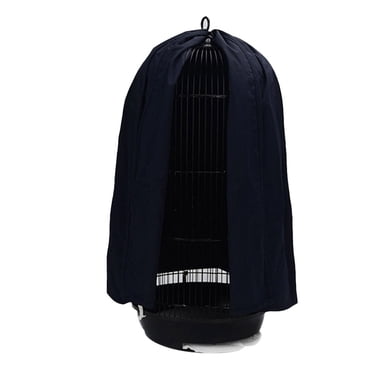 Miangastore Creative Pet Cage Cloth Cover Round Breathable Parrot Cage Cover Guard Lightweight Bird Cage Net (Dark Blue)