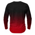 thumbnail image 4 of RXIRUCGD Chemises Blouses Décontractées à Manches Longues à Col Rond pour Hommes avec Boutons Imprimés, Rouge, Taille : S, 4 of 4