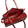 thumbnail image 3 of Sharo Leather Bags Unisex Adjustable Strap Leather Shoulder Bag, Red, 3 of 4