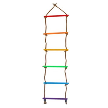 MAYUJIAA Kids Climbing Rope Ladder Strong Tensile Multi Layer Weave Soft Colorful Climber Training Accessories for Home HW313-69698
