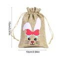 thumbnail image 3 of Fridja Christmas Decorations Easter Gift Bag Bunny Eggs Elementss Children's Easter Linen Drawstring Candy Bag, 3 of 6