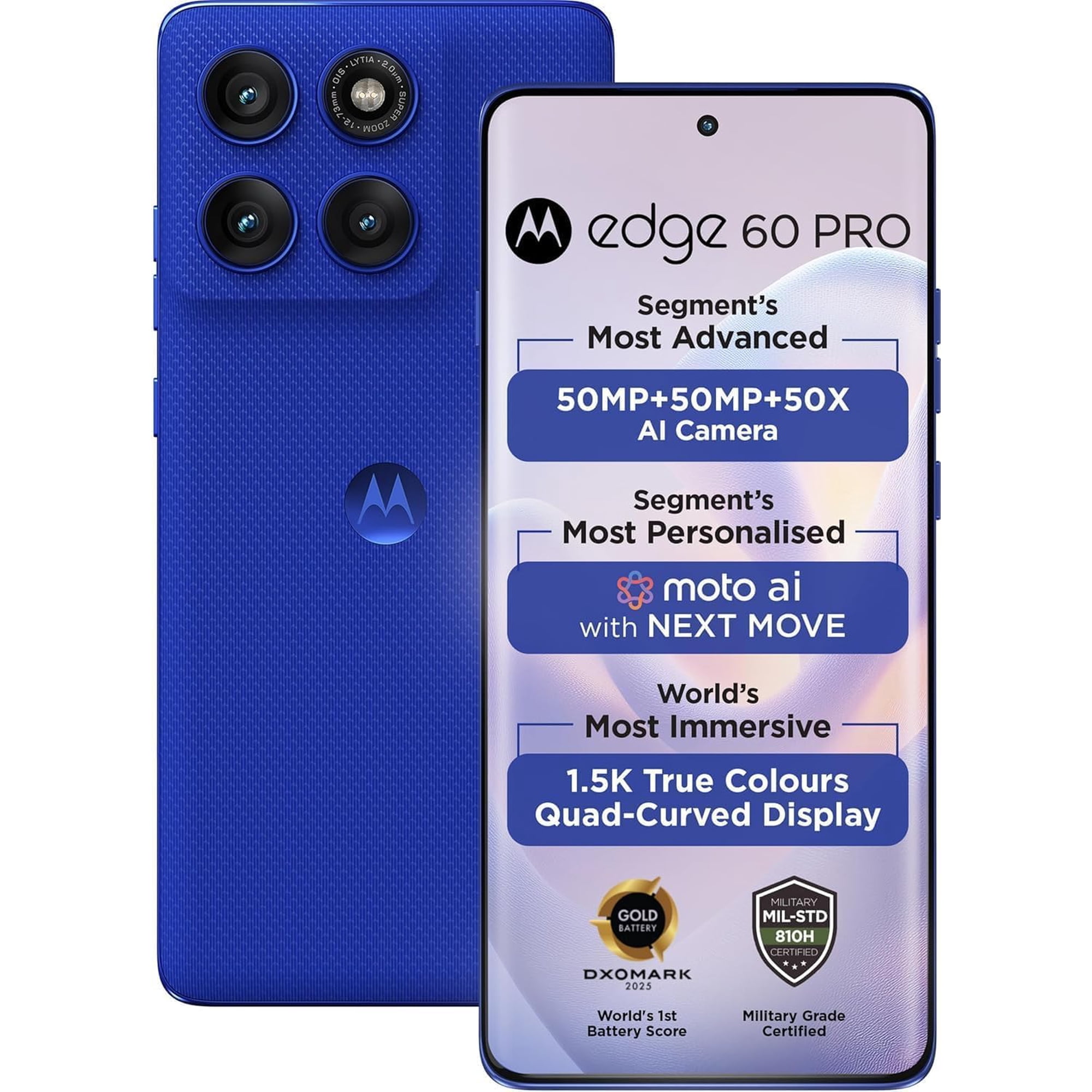 motorola edge 60 pro ブルー Motorola Moto Edge 60 Pro (512GB,12GB RAM) - Open Box | 6.7” pOLED