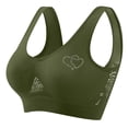 thumbnail image 1 of Women's Rhinestone Sports Bra - Hollow Back Design w/ Wide Strap Support | Anti-Sagging Wireless Bra for Workouts & Mature Figures, 1 of 2