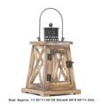 thumbnail image 4 of serony Candle Stick Holders with Hanging Handle Wood Handmade Lantern Decoration Retro Style Candlestick Lamp Table Accessories, 4 of 6