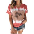 thumbnail image 3 of Pompotops Femmes Été Sexy Dégradé Print Femmes Régulières Manches Courtes Top, 3 of 5
