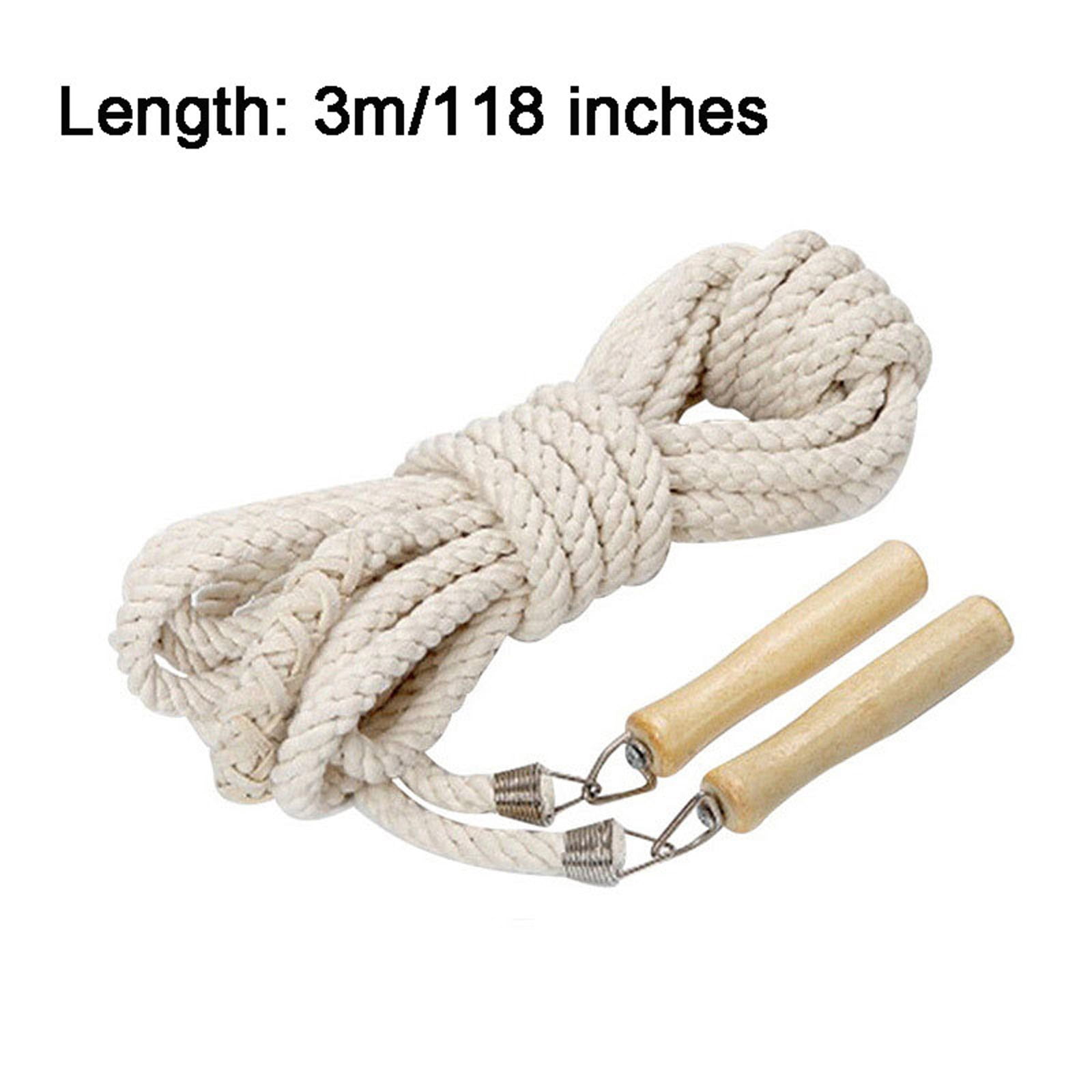 Jump Rope Handes Multi Player Jump Rope Game with Wooden Handles and Linen Rope for ...
