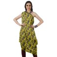 thumbnail image 2 of Moomaya Robe Kurti à une Épaule Imprimée pour Femme, Sans Manches, à Col Bénitier, Style Bohème, Tenue de Soirée de Designer, 2 of 7