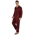 thumbnail image 3 of Inkmeso Pyjama en Coton pour Homme, Tenue de Nuit Unie, Ensemble de Détente Haut et Bas, 3 of 7