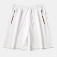 thumbnail image 3 of Hurxie Deals Mens Casual Shorts Solid Color Drawstring Athletic Short Pants with Pocket White,L, 3 of 8