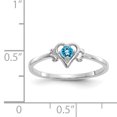 thumbnail image 2 of Bague en Forme de Cœur Topaze Or Blanc 14K, 2 of 2