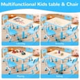 thumbnail image 2 of Kids Table and Chairs Set, Height Adjustable Desk With 4 Seats for Ages 2-10,Arts & Crafts Table,Graffiti Desktop, Non-Slip Legs, Max 300lbs, Children Multi-Activity Table for Classrooms,Daycares,Home, 2 of 9