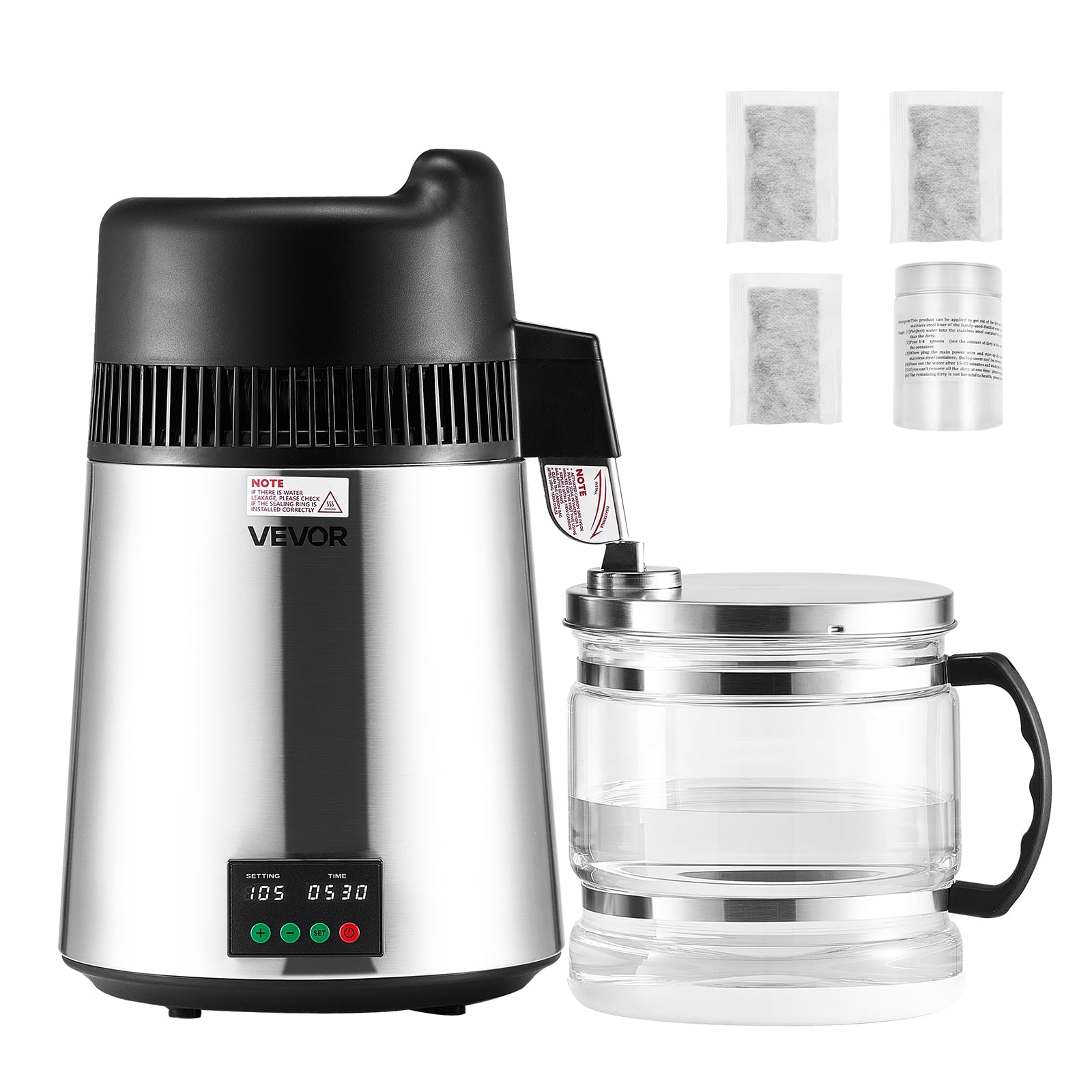 KFFKFF 6L Countertop Water Purifier Machine, 900W Stainless Steel with