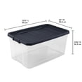 thumbnail image 3 of Sterilite 116 Qt Heavy Duty Box Stackable Storage Bin with Lid, (8 Pack), 3 of 9