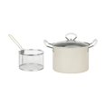 thumbnail image 2 of GROWTH TANK Multipurpose Deep Fryer Pot Kitchen Frying Pan Kitchen with Basket Deep Fryers white, 2 of 9