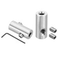 thumbnail image 1 of Unique Bargains 4mm Hole Wire Rope Clips Set, 2 Pcs Brass Double Holes Cable Clamps with M4 Hexagon Screws Spanner, Silver, 1 of 7