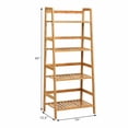 thumbnail image 2 of Gymax Étagère Échelle en Bambou à 4 Niveaux, Présentoir Polyvalent pour Plantes, Étagère de Rangement, 2 of 10