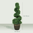 thumbnail image 3 of HOMCOM Set of 2 Artificial Plants Topiary Spiral Boxwood Trees in Pot, 3 of 10