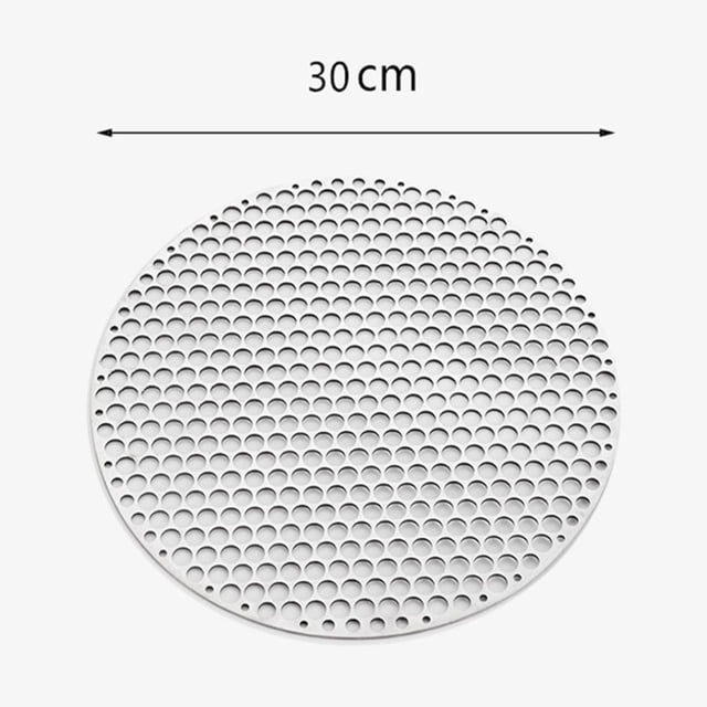 Bgsha Filet Rond pour Gril en Acier Inoxydable Tapis de BBQ Filets à Vapeur pour Four Grille de Barbecue