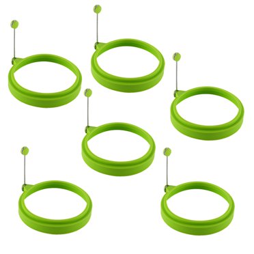 6 Pcs Anneau à Oeufs en Silicone, Anneaux à Oeufs Antiadhésifs, Anneaux de Cuisson pour Oeufs, Moule à Oeufs Frits Ou Anneaux à Crêpes Antiadhésifs Anneau de Moule Rond