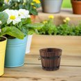 thumbnail image 4 of GOOHOCHY 2Pcs Barrel Planter Brown Wood Container For Indoor Gardening And Decor, 4 of 8
