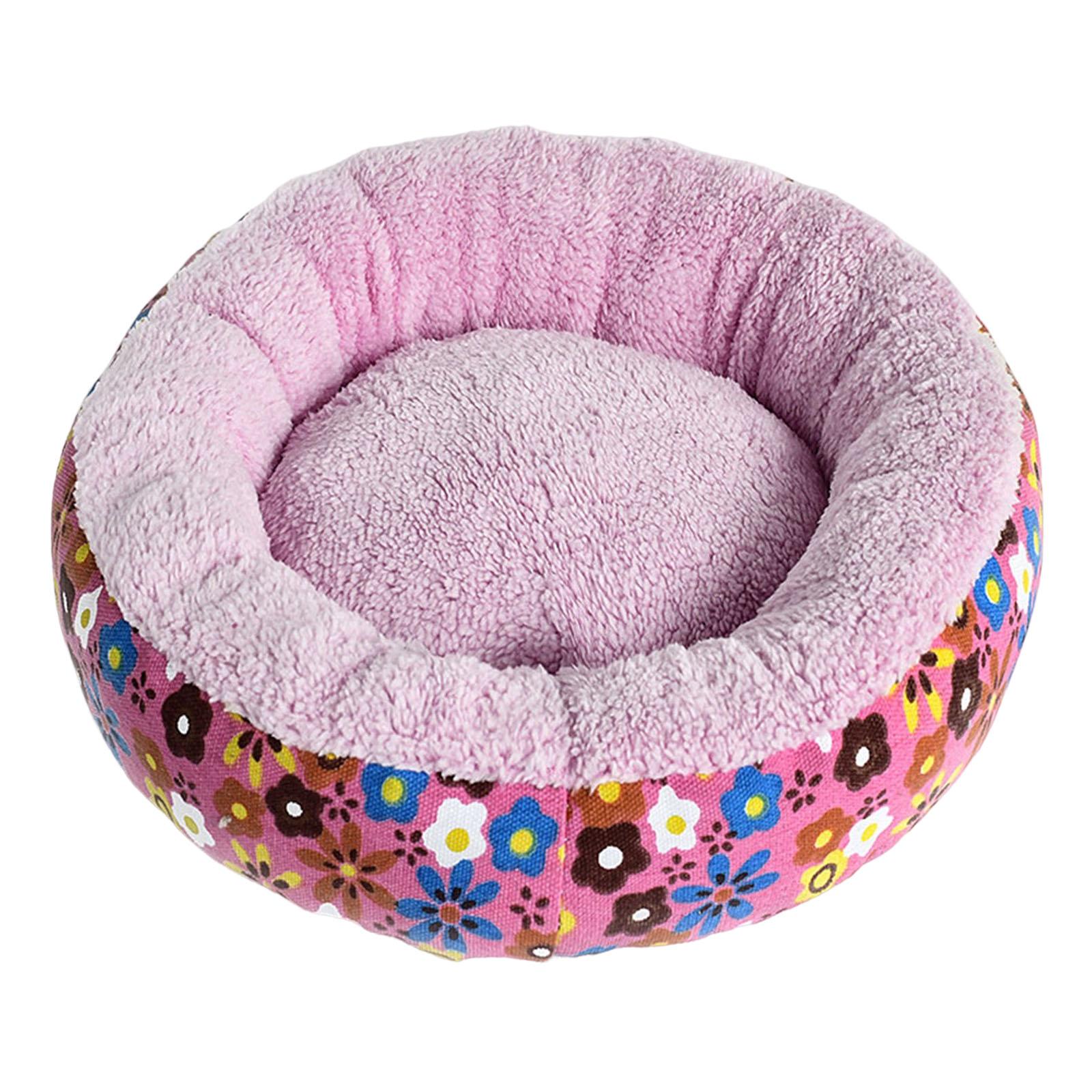 GROWTH TANK Bed, Mat Adjustable Warm Comfortable cushion, Sleeping Basket, Round Easy Clean, Pink
