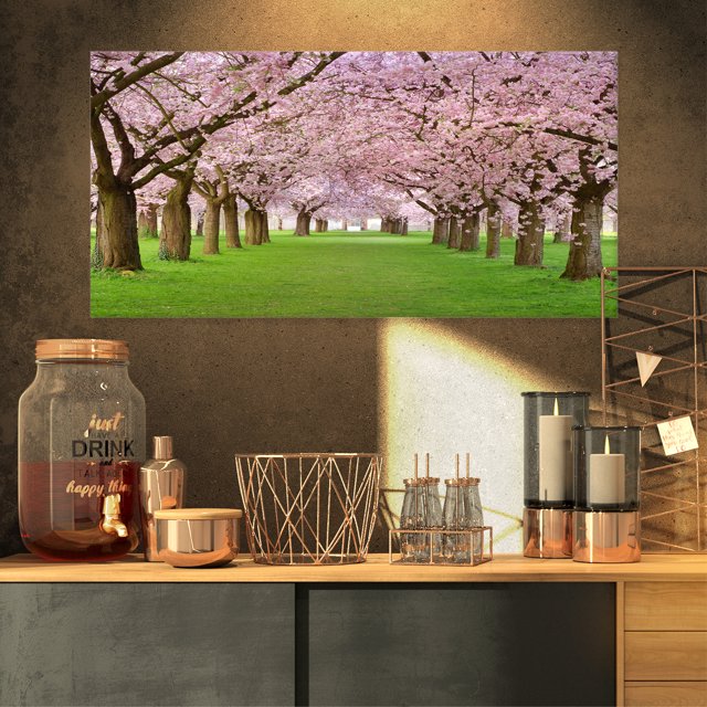 Stunning Cherry Blossoms Plenitude - Landscape Canvas Art Print