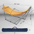 thumbnail image 2 of Tranquillo Support de Hamac Ajustable / Hamac Pliable avec Support – Support de Hamac de Pique-Nique et Filet de Hamac en Polyester à 2 Couches, Jaune, 2 of 8