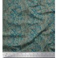 thumbnail image 1 of Soimoi Georgette Viscose Fabric Artistic Paisley Print Fabric by The Yard 42 Inch Wide, 1 of 3