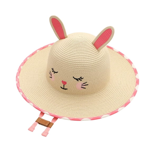 FlapJackKids - Kids' Lifeguard Straw Hat - Bunny - M (2-4Y)