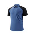 thumbnail image 1 of WMTBSRSW Men's Plus Size Quick-Dry Active Golf Shirts Patchwork Short Sleeve Performance Tops for Tennis Daily Casual Lapel Button Down T-Shirt, 1 of 7