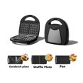 thumbnail image 2 of Efficient 3-in-1 Electric Breakfast Machine - Non-Stick Rapid Heating Sandwich Maker, Waffle Maker ,Easy to Operate, 2 of 5