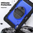 thumbnail image 3 of XYX For iPad Air 11 inch (2025 M3/2024 M2) Case, 360 Rotating Shockproof Cover with Stand, Screen Protector, Shoulder Strap, Dark Blue PC, 3 of 7
