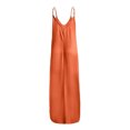 thumbnail image 4 of LSLJS Robe d'Été Décontractée Aguichant pour Femme, Sans Manches, à Col Rond, Unie, avec Fente, Grande Taille, 4 of 4