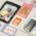 thumbnail image 4 of Uxcell Foil Pouch Bags with Clear Window Resealable Sample Bag for Candy and Jewelry Pink 5 x 8", 4 of 6