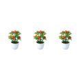 thumbnail image 4 of Ruiboury Add Touch Of Green To Living Space Artificial Plant Collection Home Decor Plastic Artificial Potted Plants False Plant orange 3Set, 4 of 6