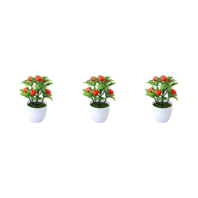 Youkk Stylish Ambience False Plants Collection Materials Artificial Potted Plants orange 3Set