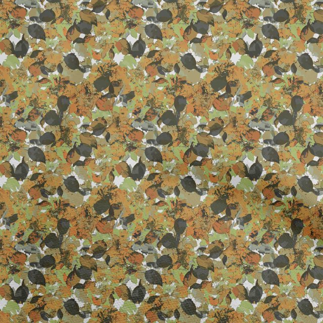 oneOone Polyester Spandex Dark Mustard Fabric Abstract Floral Craft Projects Decor Fabric Printed By The Yard 56 Inch Wide